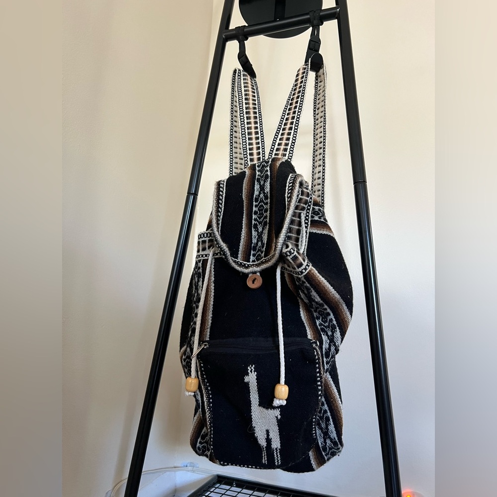 Authentic Peruvian Alpaca Wool Backpack - image 1